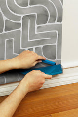 York Blythe Grey Peel & Stick Wallpaper