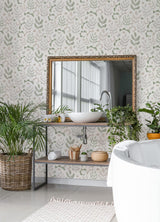 York Mira Neutral Green Peel & Stick Wallpaper