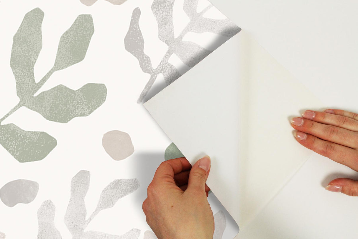 York Mira Neutral Green Peel & Stick Wallpaper
