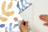 York Mira Blue & Orange Peel & Stick Wallpaper