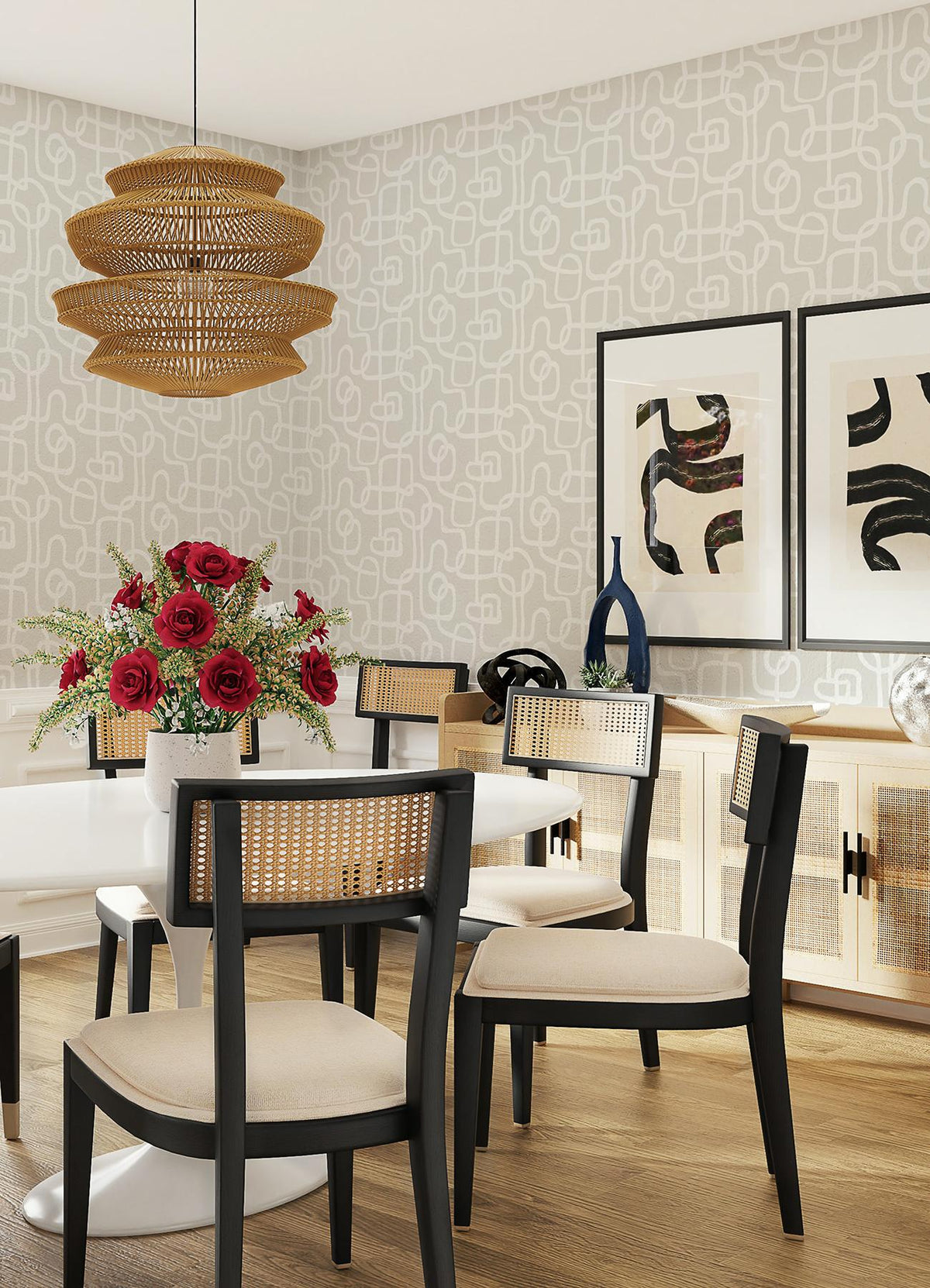York Niko Cream Peel & Stick Wallpaper