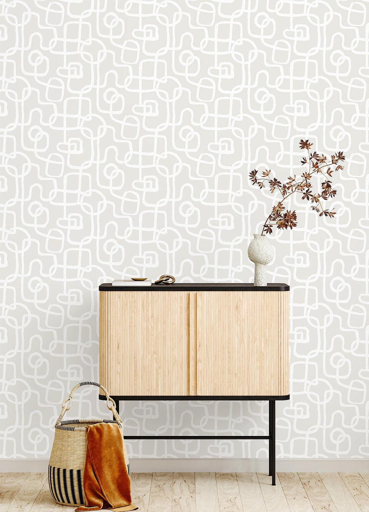 York Niko Cream Peel & Stick Wallpaper