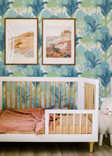 York Keilani Teal Peel & Stick Wallpaper