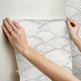 York Danton Charcoal Peel & Stick Wallpaper