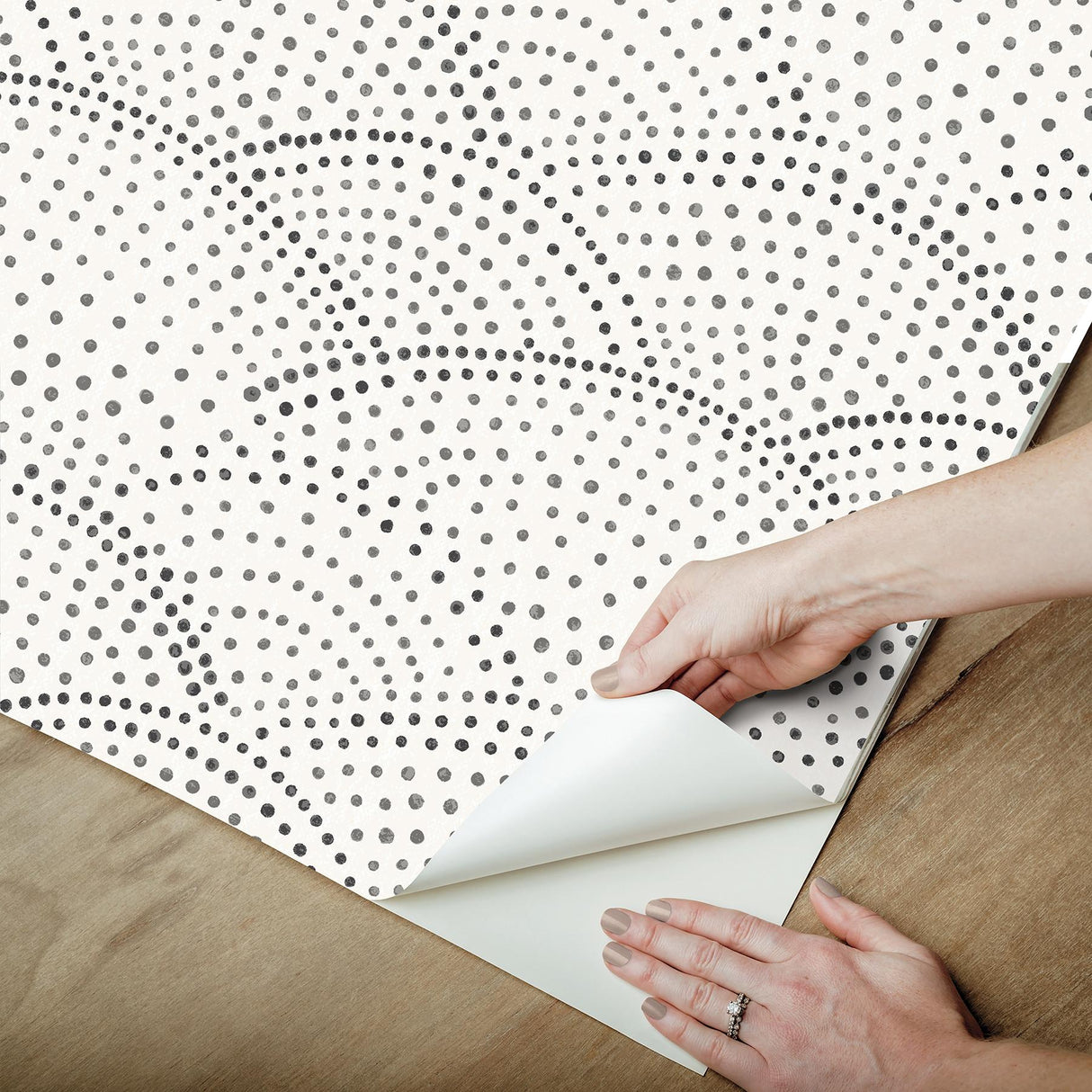 York Danton Charcoal Peel & Stick Wallpaper
