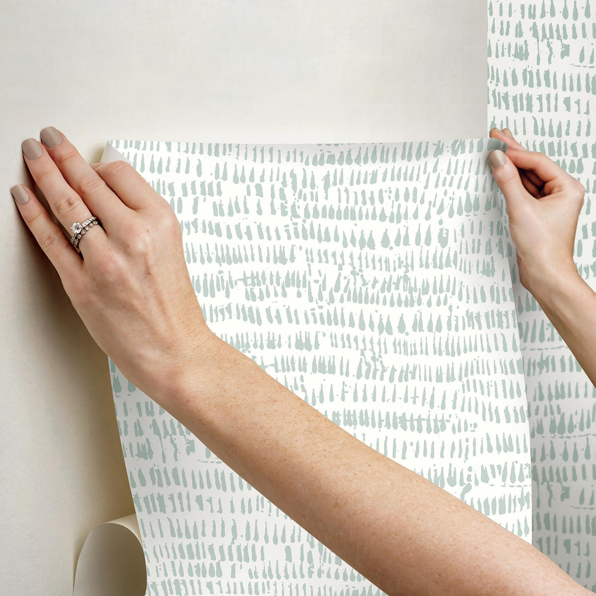 York Kylver Seafoam Peel & Stick Wallpaper