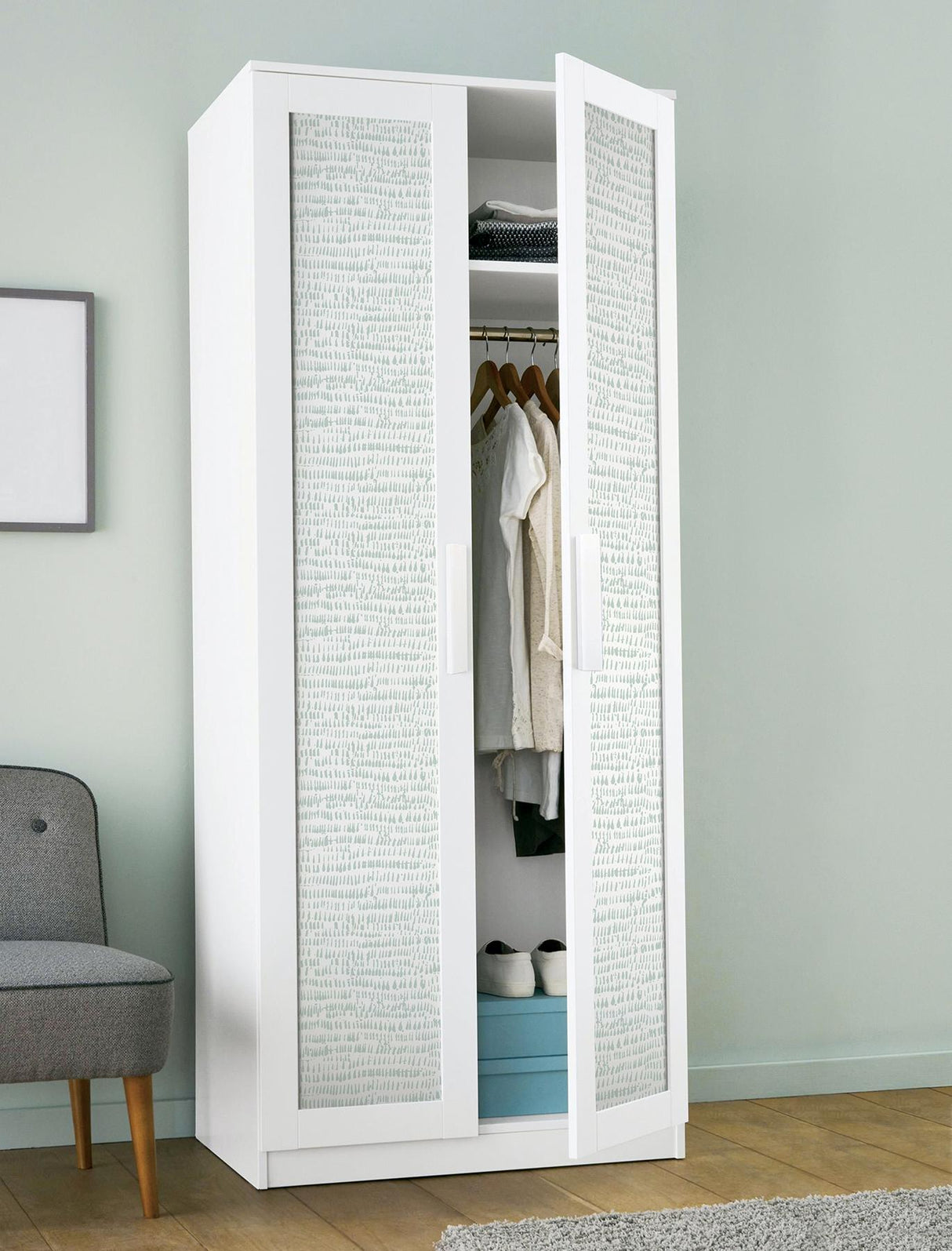 York Kylver Seafoam Peel & Stick Wallpaper