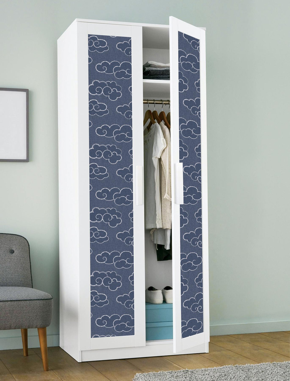 York Alto Navy Peel & Stick Wallpaper