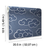 York Alto Navy Peel & Stick Wallpaper