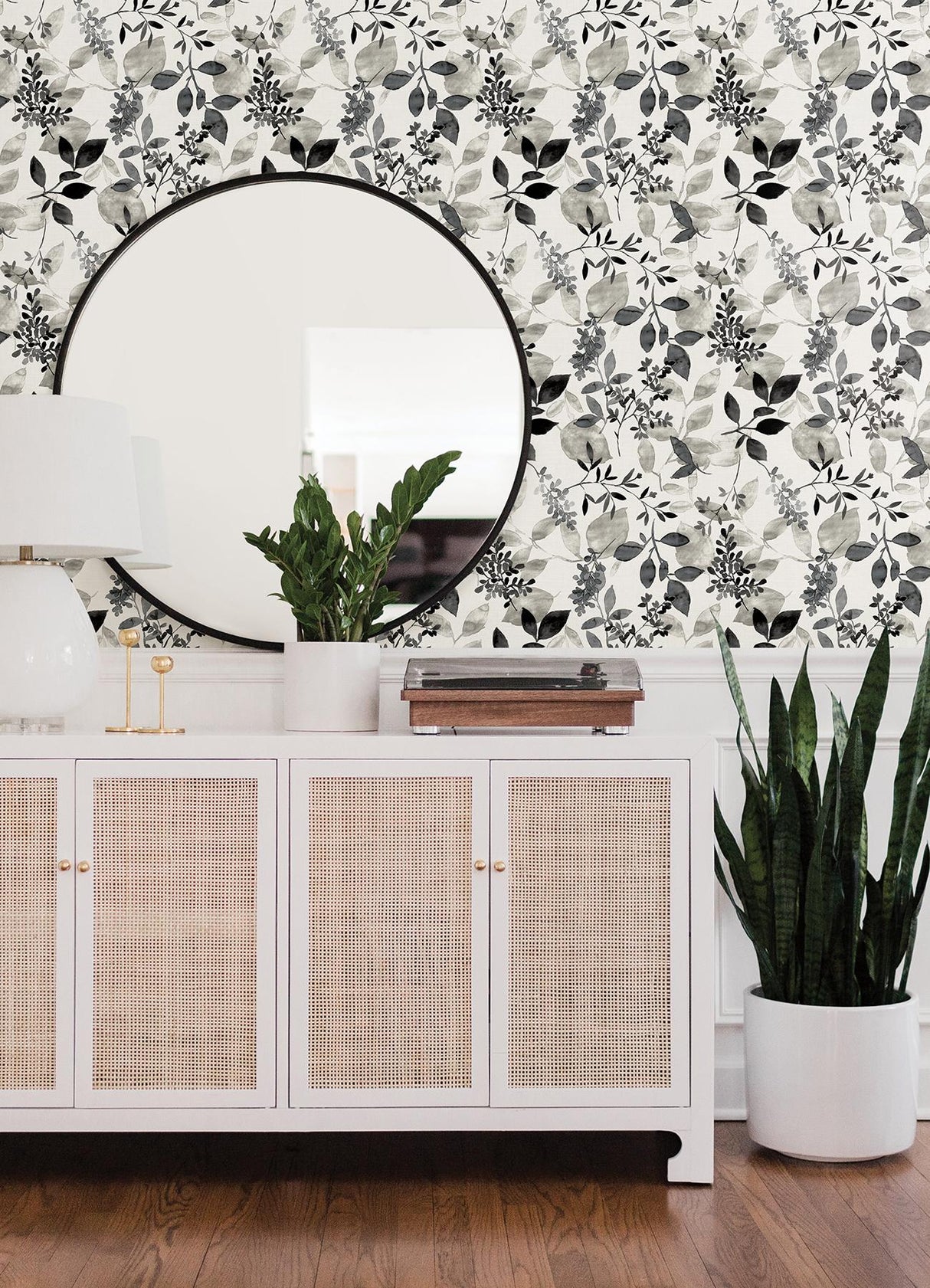 York Breezy Black Peel & Stick Wallpaper