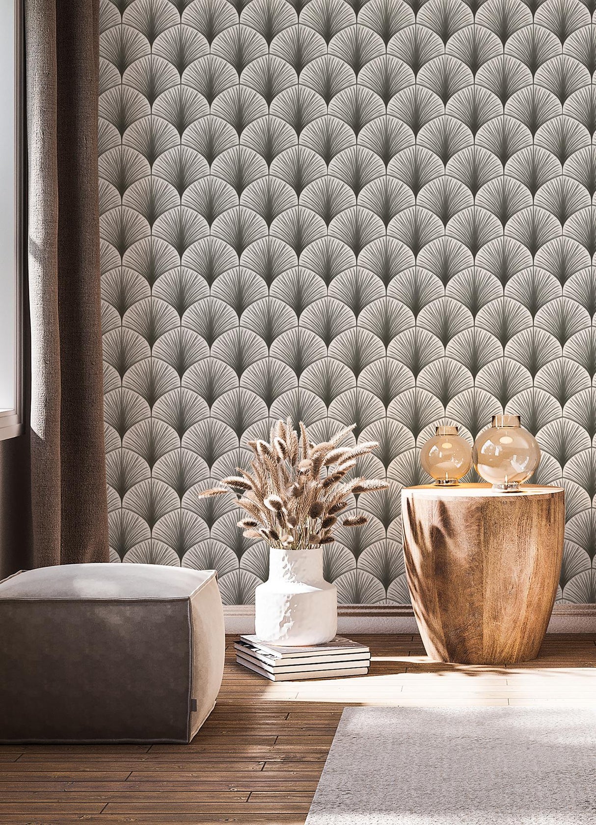York Amari Grey Peel & Stick Wallpaper