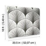 York Amari Grey Peel & Stick Wallpaper