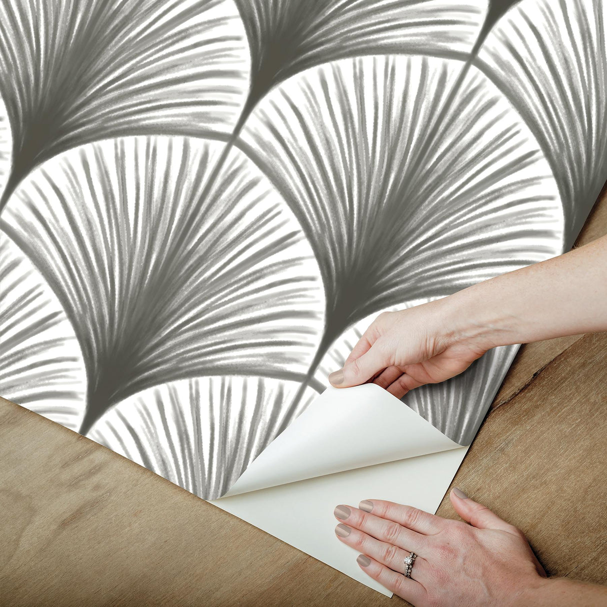 York Amari Grey Peel & Stick Wallpaper