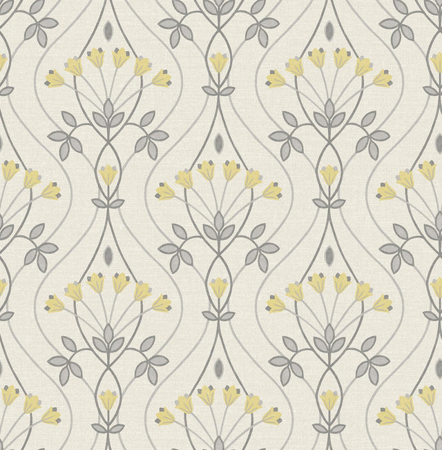 York Wilder Grey Peel & Stick Wallpaper