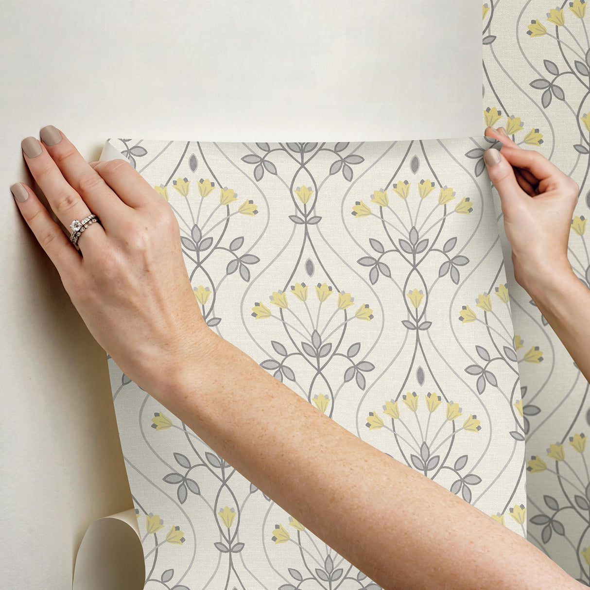 York Wilder Grey Peel & Stick Wallpaper