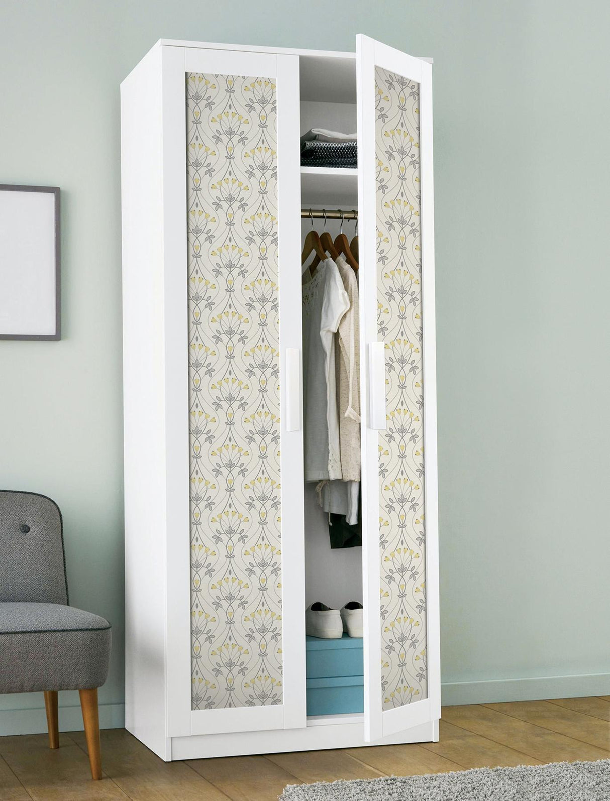 York Wilder Grey Peel & Stick Wallpaper