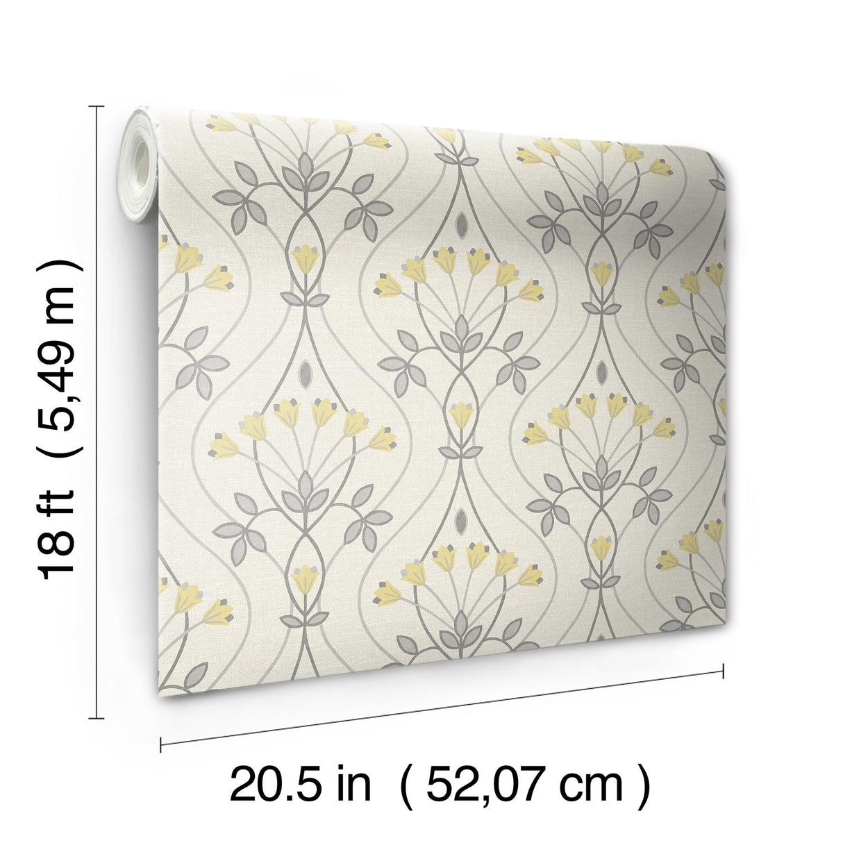 York Wilder Grey Peel & Stick Wallpaper