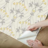 York Wilder Grey Peel & Stick Wallpaper