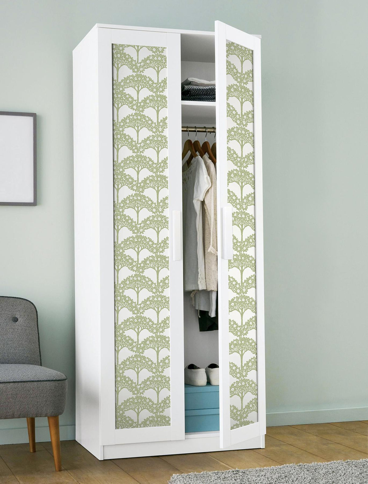 York Finley Green Peel & Stick Wallpaper