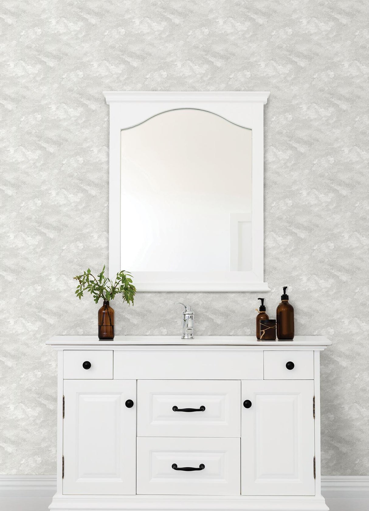 York Declan Light Grey Peel & Stick Wallpaper