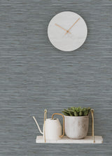York Grassweave Blue Peel & Stick Wallpaper