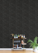 York Grassweave Black Peel & Stick Wallpaper