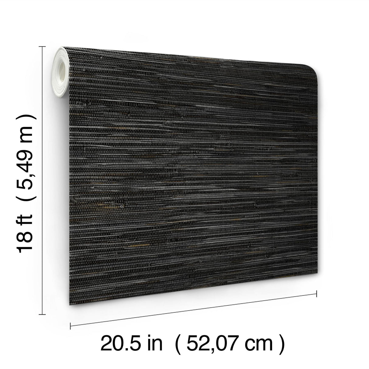 York Grassweave Black Peel & Stick Wallpaper