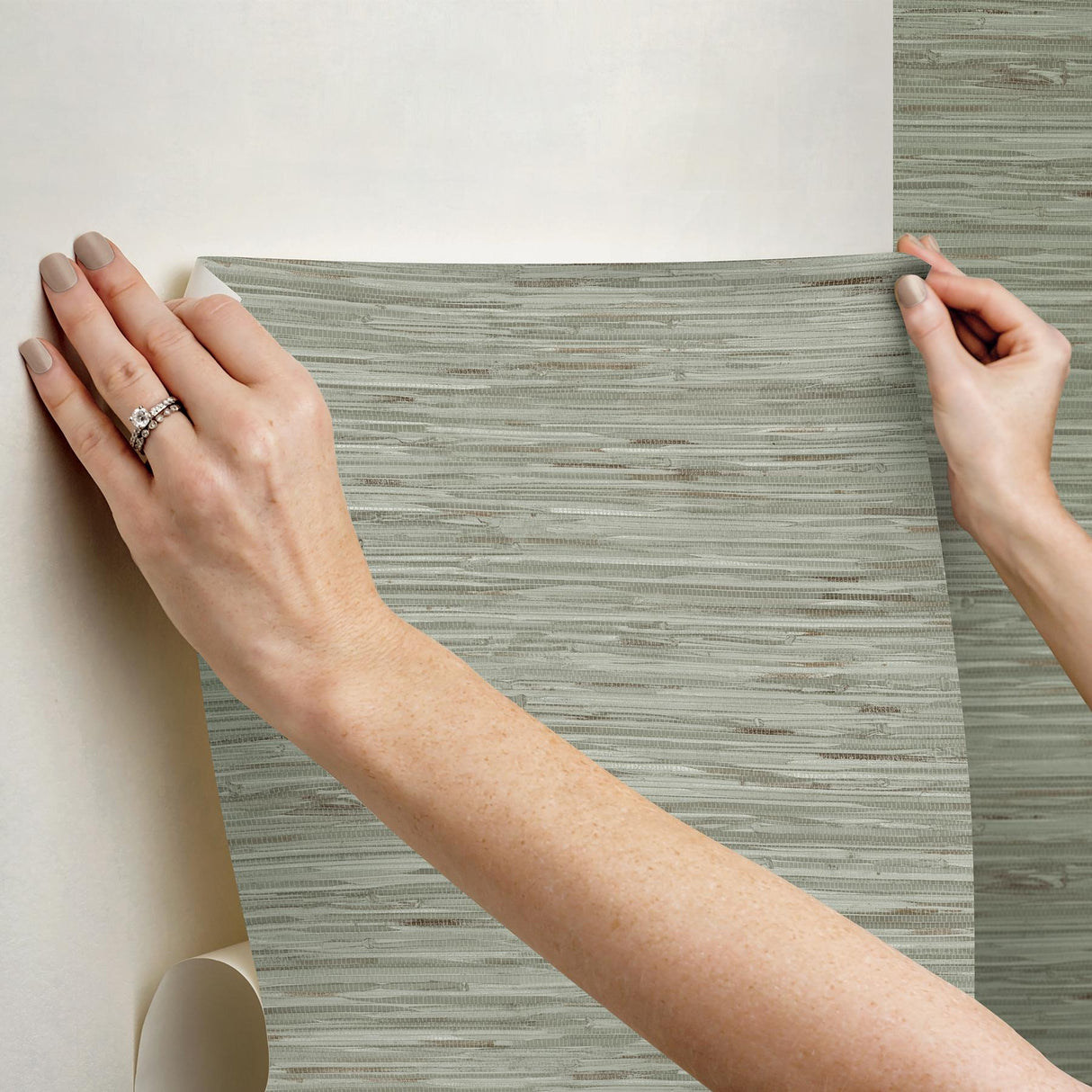 York Grassweave Green Peel & Stick Wallpaper