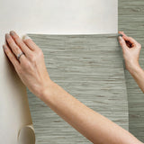 York Grassweave Green Peel & Stick Wallpaper