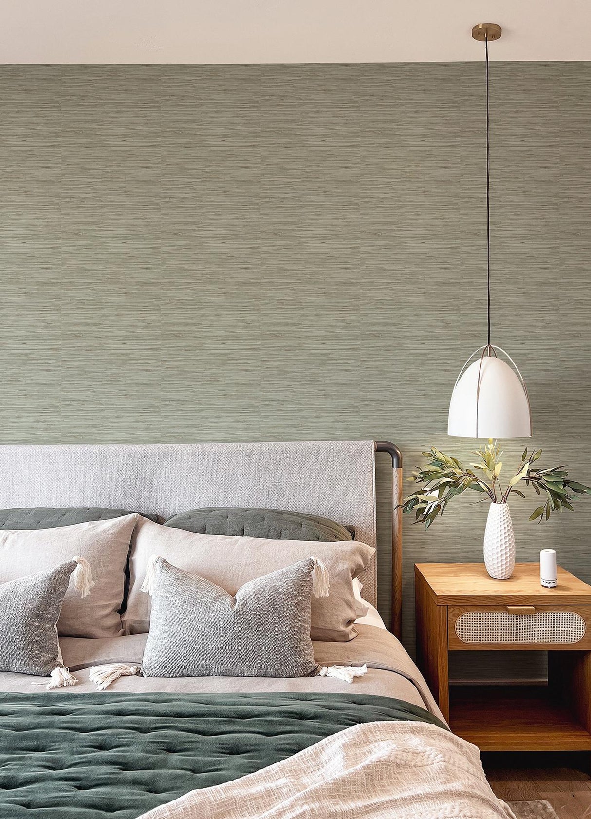 York Grassweave Green Peel & Stick Wallpaper