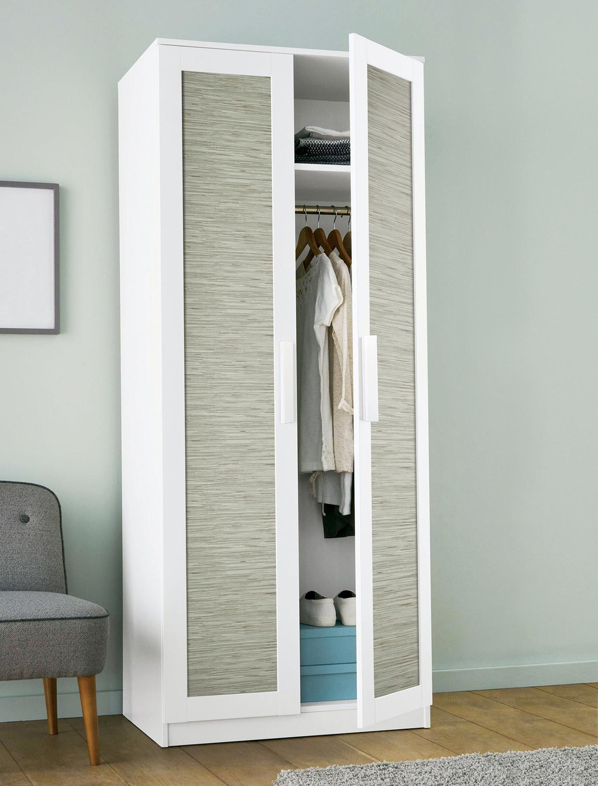 York Grassweave Green Peel & Stick Wallpaper