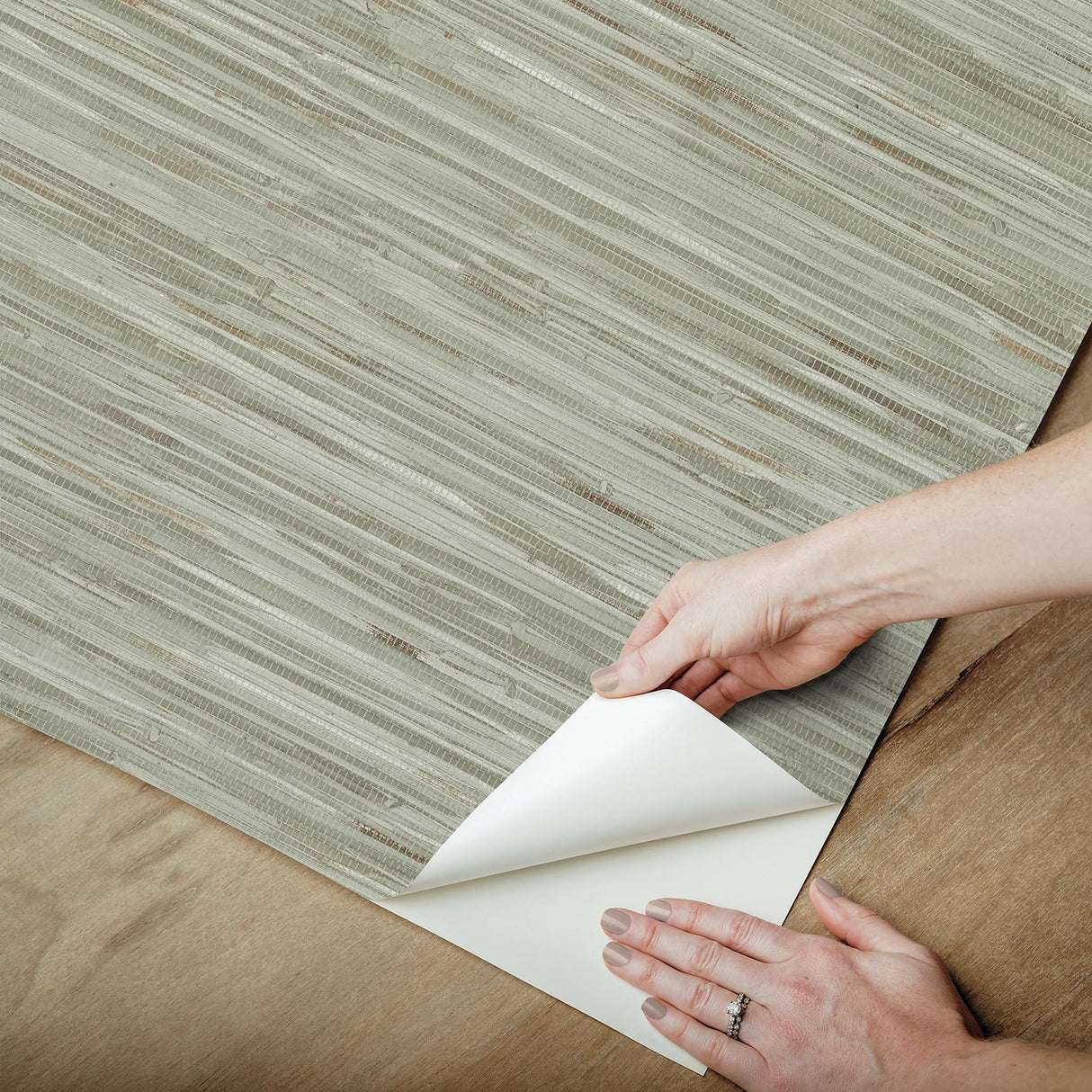 York Grassweave Green Peel & Stick Wallpaper