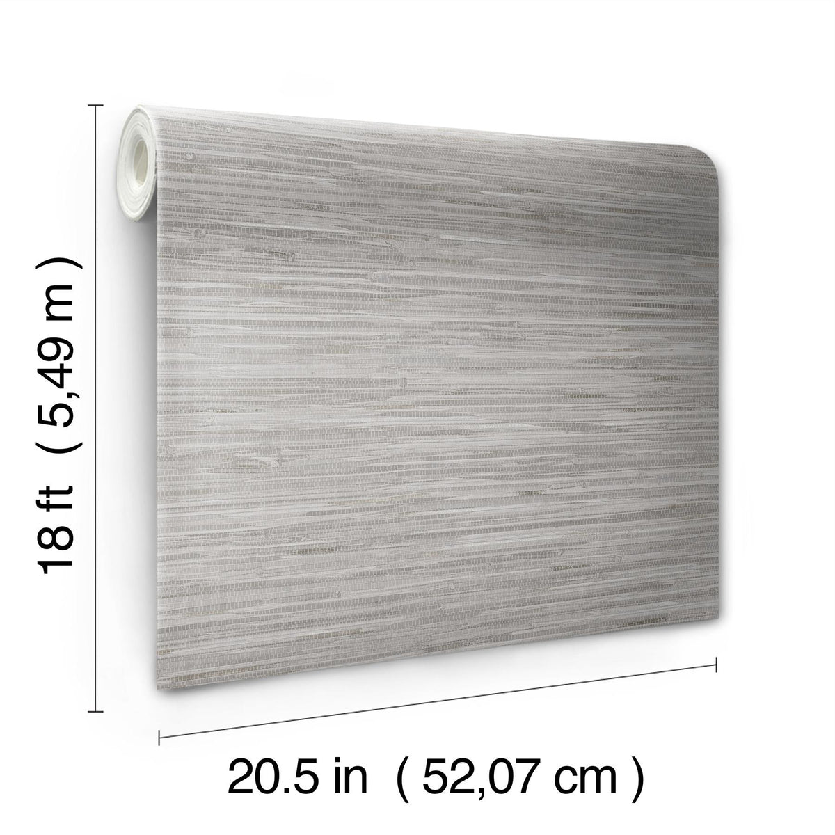 York Grassweave Grey Peel & Stick Wallpaper