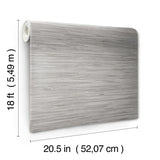 York Grassweave Grey Peel & Stick Wallpaper