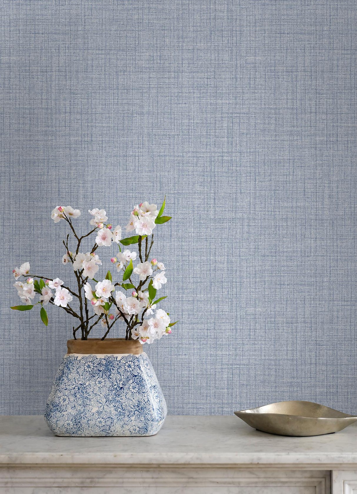 York Lansdowne Blue Peel & Stick Wallpaper