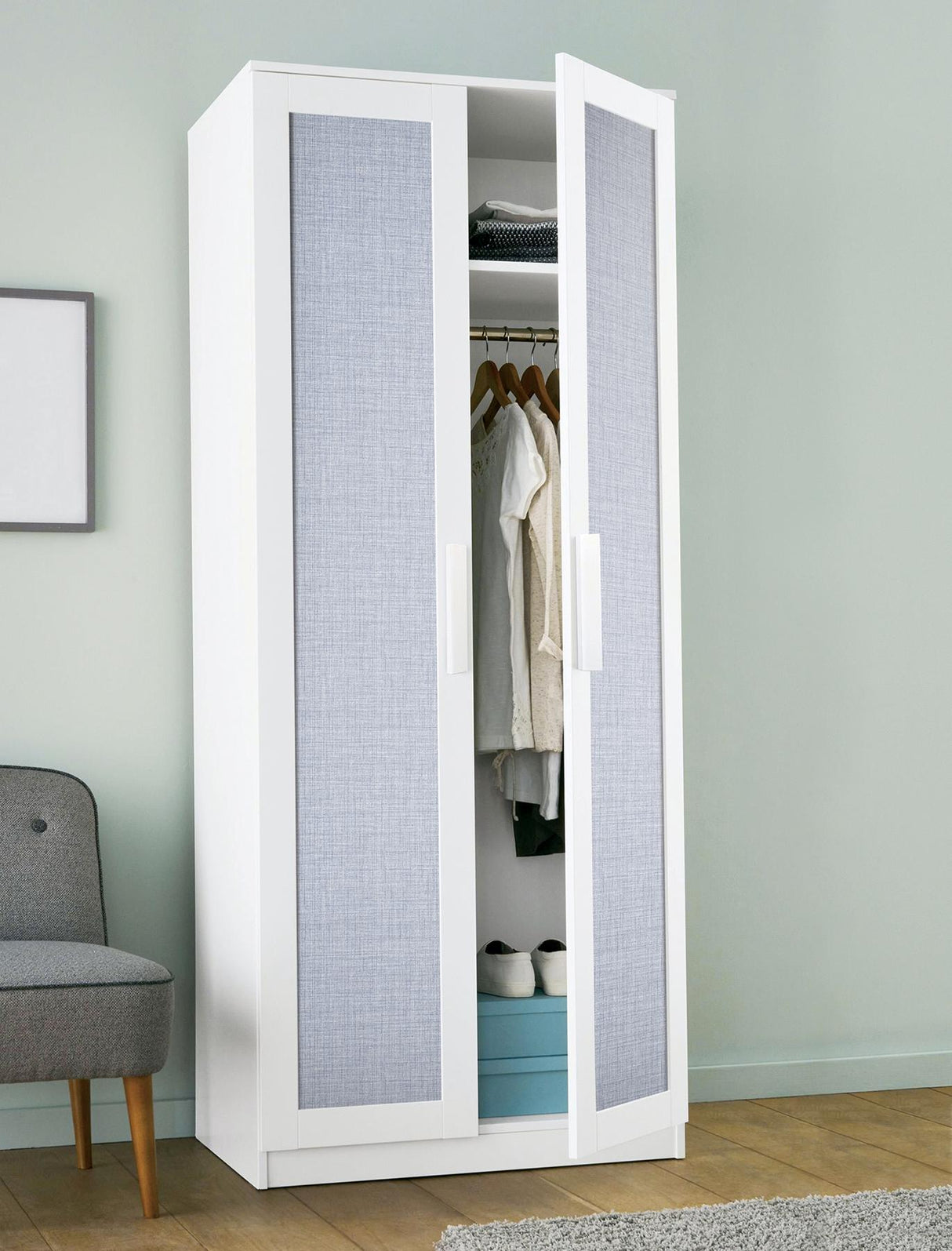 York Lansdowne Blue Peel & Stick Wallpaper