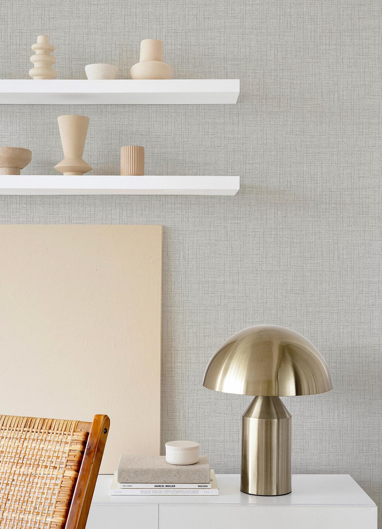 York Lansdowne Grey Peel & Stick Wallpaper