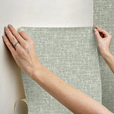 York Poplin Sage Peel & Stick Wallpaper