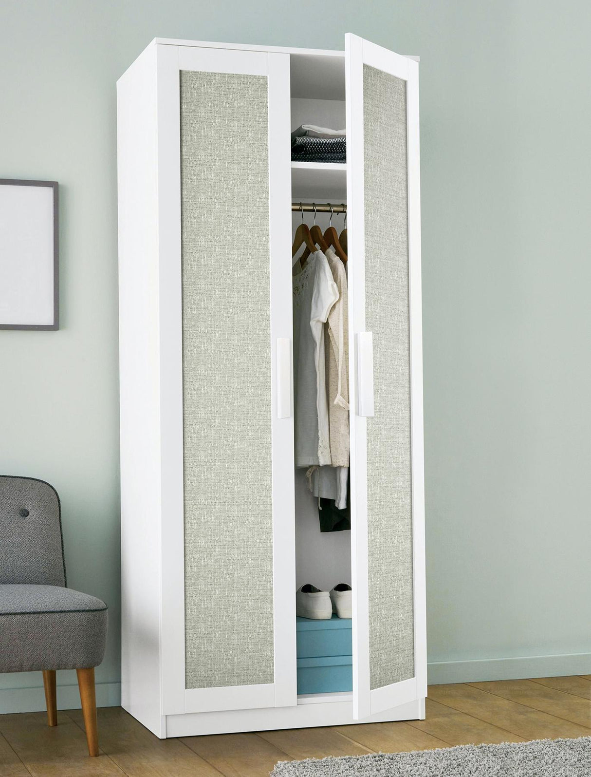 York Poplin Sage Peel & Stick Wallpaper
