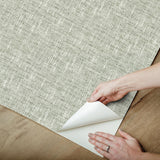 York Poplin Sage Peel & Stick Wallpaper