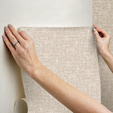 York Poplin Tan Peel & Stick Wallpaper