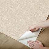 York Poplin Tan Peel & Stick Wallpaper