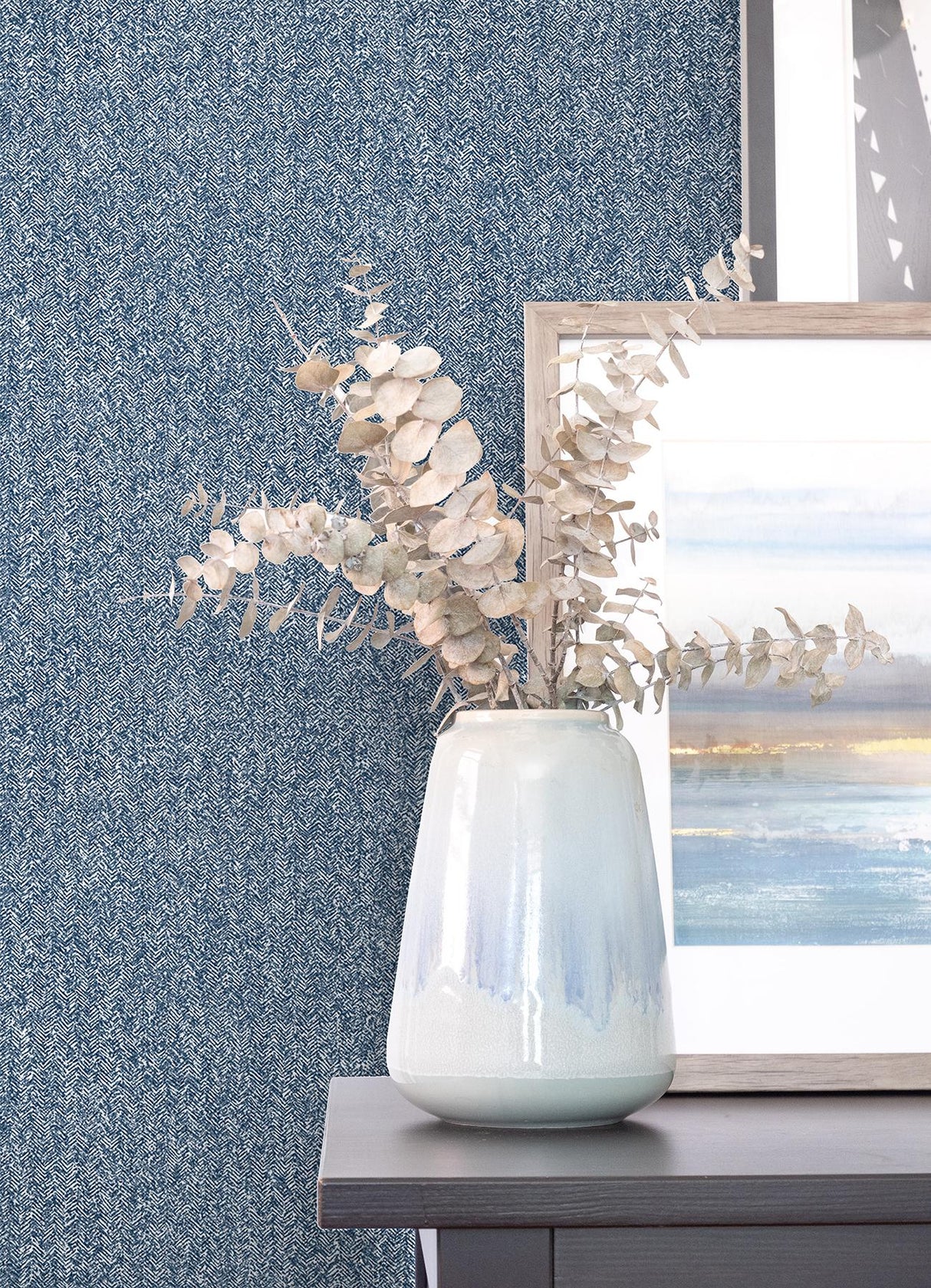 York Ashland Navy Peel & Stick Wallpaper
