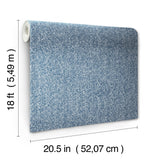 York Ashland Navy Peel & Stick Wallpaper