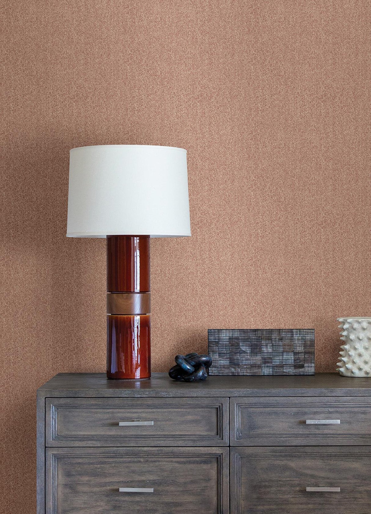 York Ashland Terracotta Peel & Stick Wallpaper