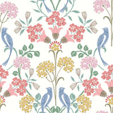 York Meadow Song Pink Peel & Stick Wallpaper