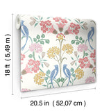 York Meadow Song Pink Peel & Stick Wallpaper