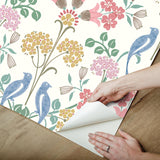 York Meadow Song Pink Peel & Stick Wallpaper