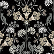York Meadow Song Black & Neutral Peel & Stick Wallpaper