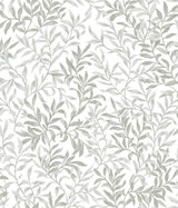 York Terrace Vines Sea Salt Grey Peel & Stick Wallpaper